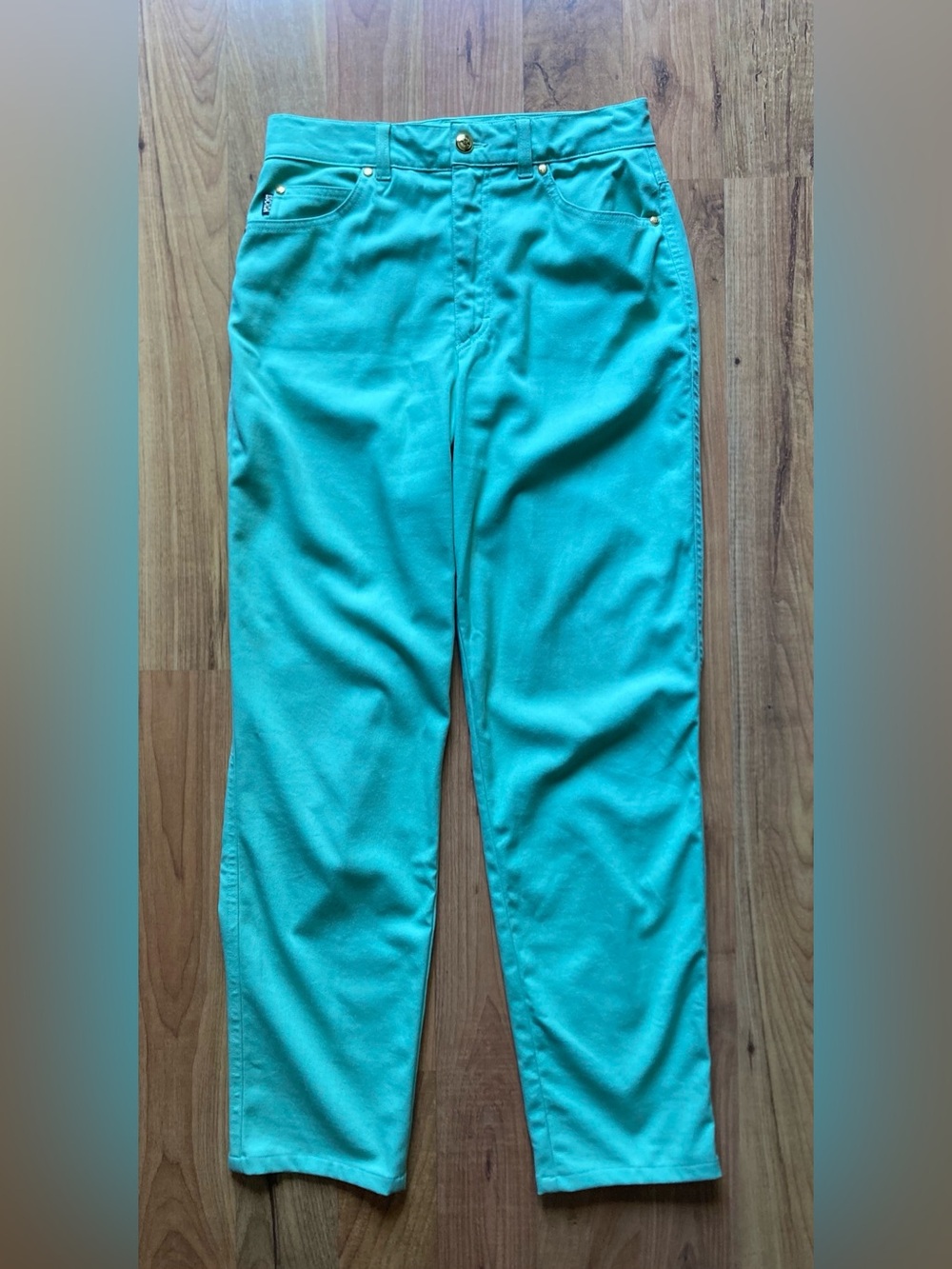 Escada Margaretha Ley Cotton Stretch Women’s Mint Green Sz 38 Trousers Pants